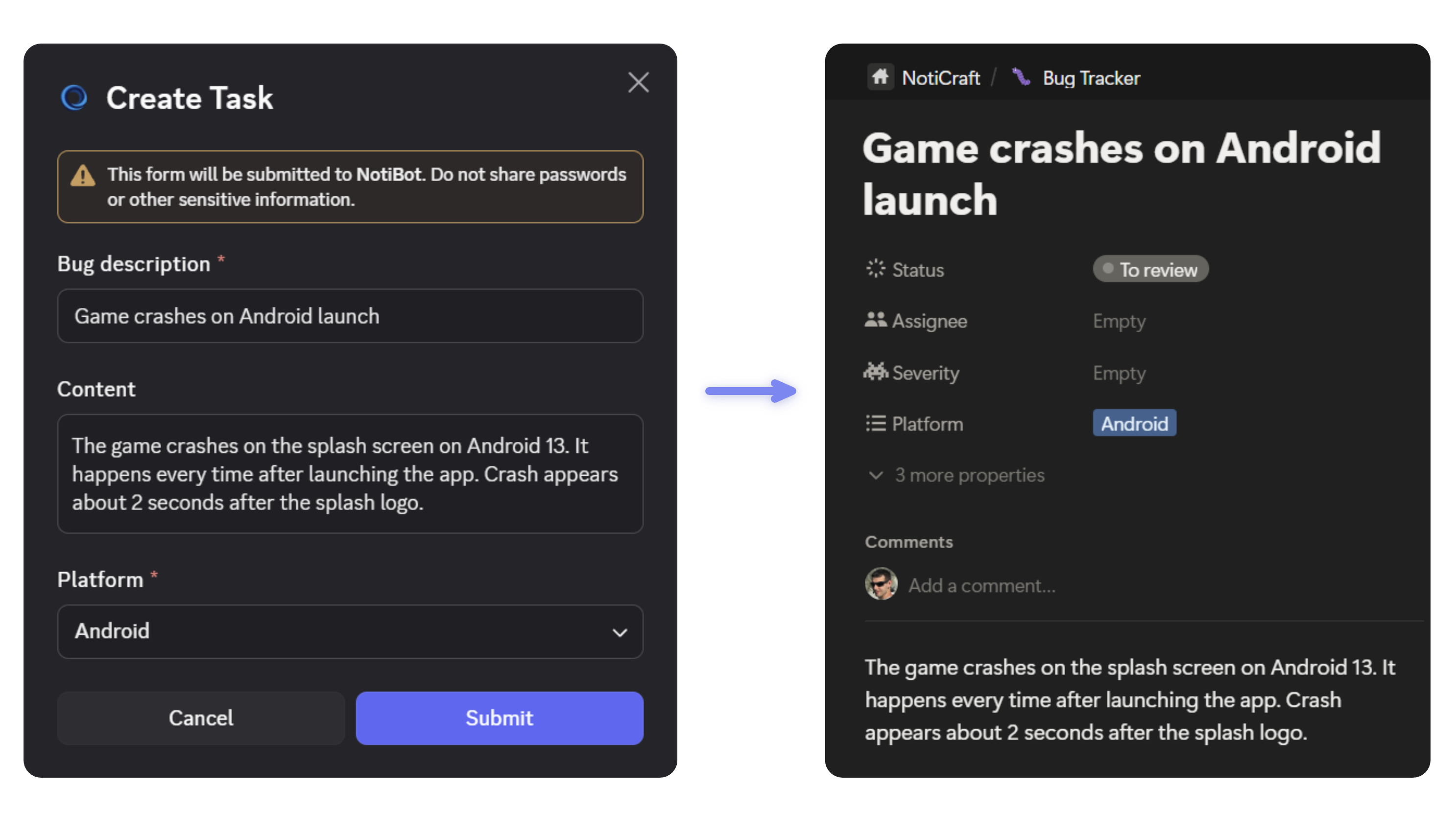 Create tasks from Discord